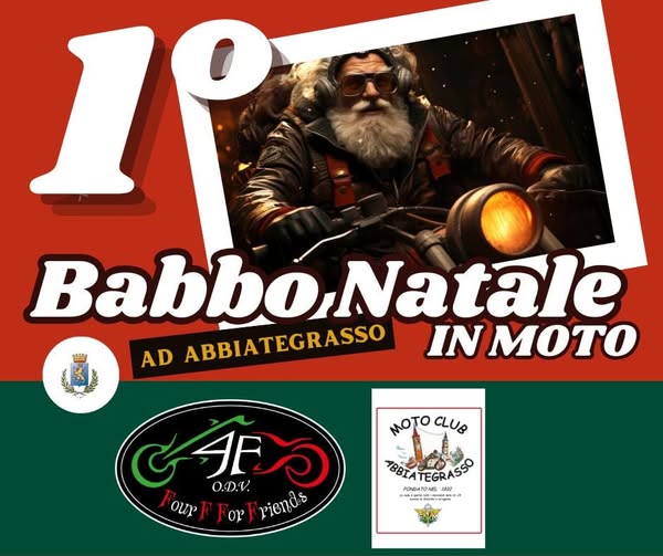 Prima edizione del Babbo Natale in moto