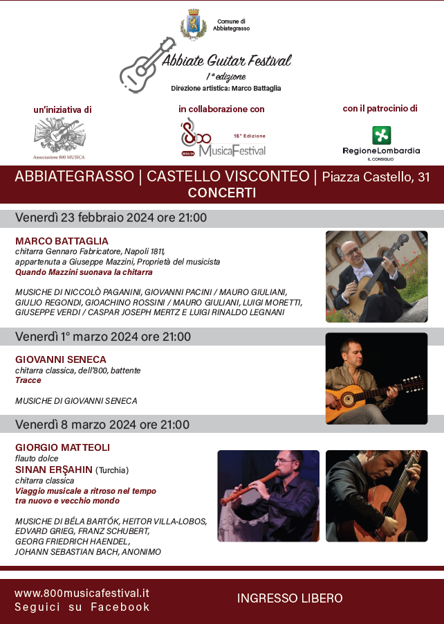 Abbiate Guitar Festival Prima edizione da venerdì 23 febbraio 2024