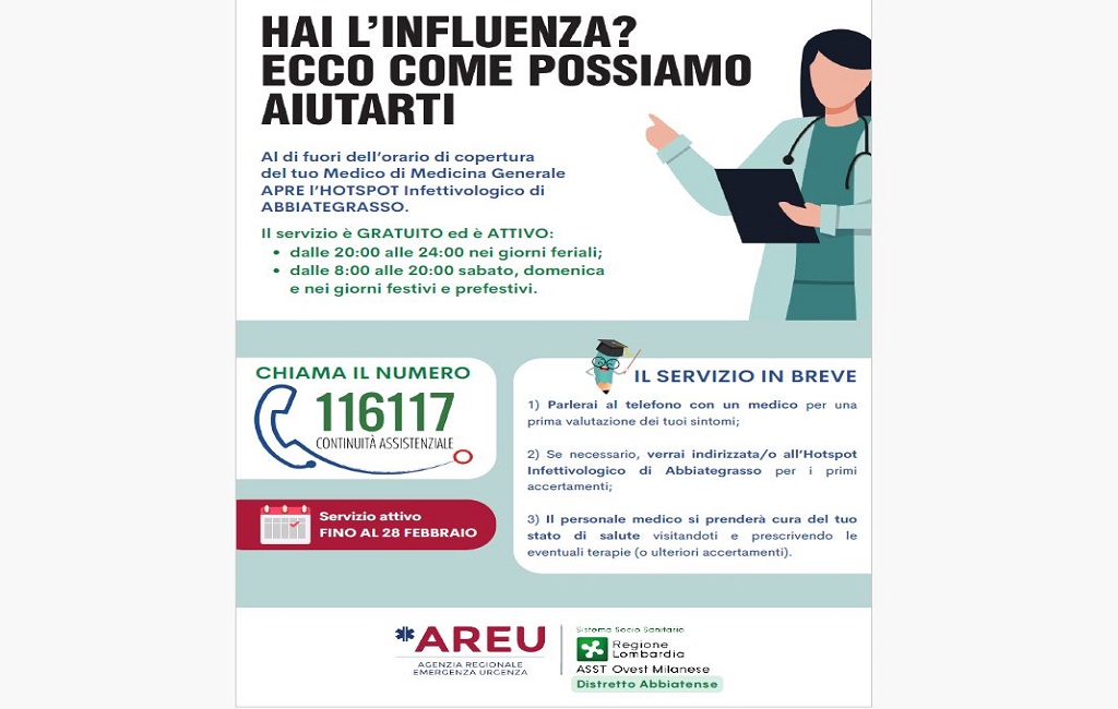 Avviso prolungamento data servizio: Hotspot contro l’influenza, 800 medici in prima linea-visite e tamponi