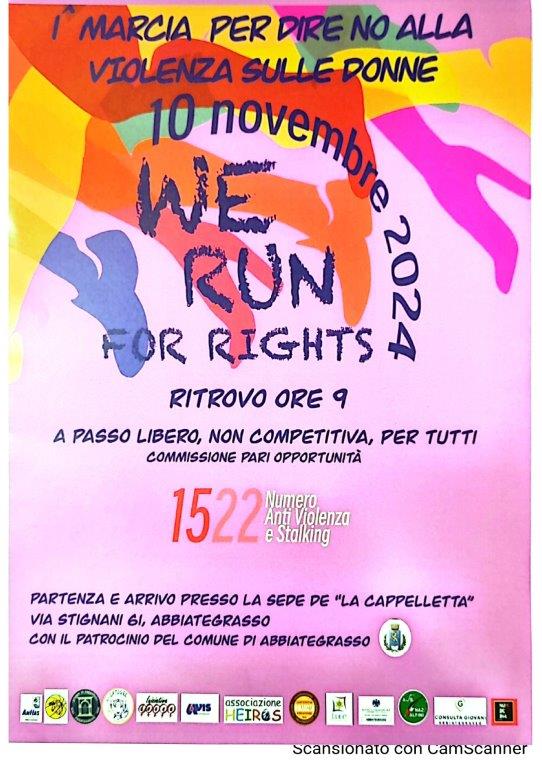 Domenica 10 al via la prima edizione della We Run